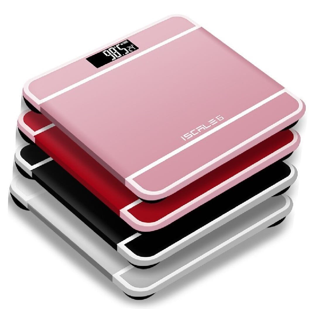 Iscale Digital LCD Electronic Tempered Glass bathroom weighing Scale