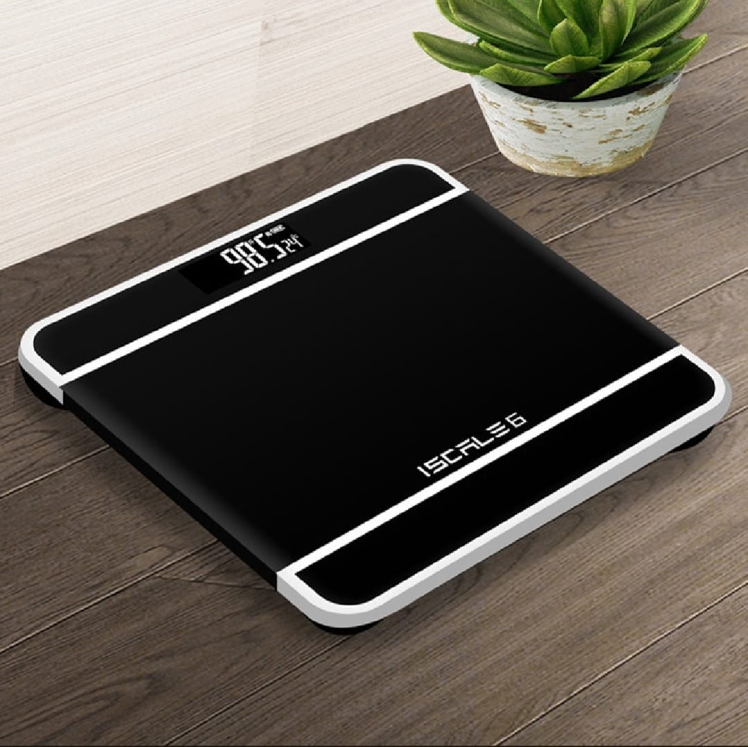 Iscale Digital LCD Electronic Tempered Glass bathroom weighing Scale